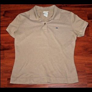 LACOSTE Beige Short Sleeve Polo Shirt